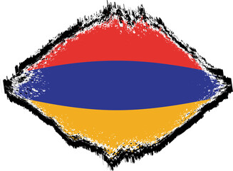 Armenia Flag Abstract Shape