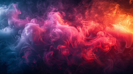 Obraz premium colorful smoke on dark background.
