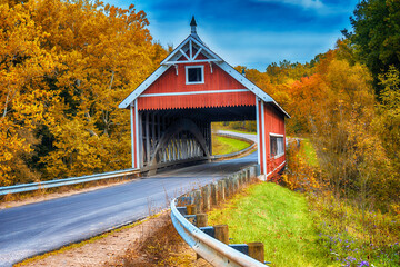 Ohio Covered Bridges Autumn Scene