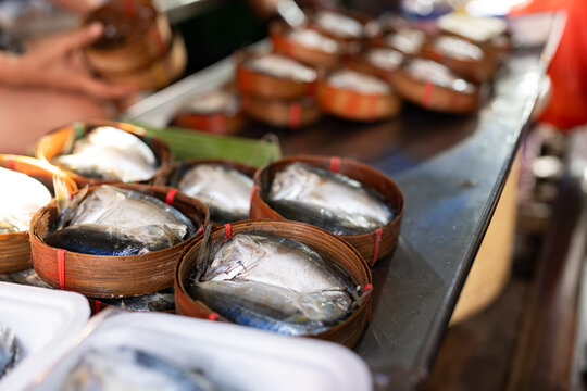 Steam mackerel for sale.