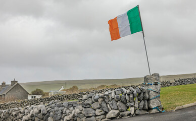 Irish flag flapping in the breeze