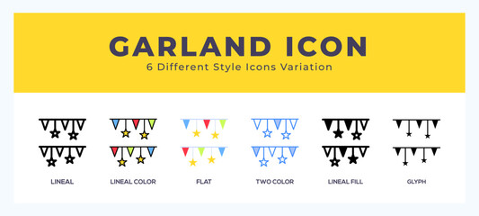 Garland symbol. logo. icon vector illustration.