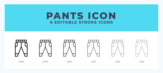 Pants line icon. Thin line. Bold line. Vector illustration.