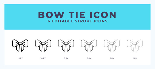 Bow tie line icon symbol. Logo. Icon vector illustration with editable stroke.