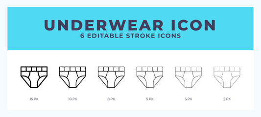 Underwear line icon vector illustration in trendy style.