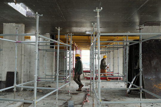 Workers At Construction Site