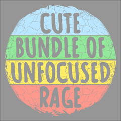 Funny Cute Bundle Of Unfocused Rage Rainbow Kawaii Goth