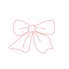 Pink bow outline