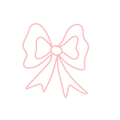 Pink bow outline