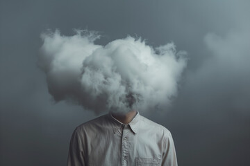cloudy mind man depression mental illness sadness loneliness isolation