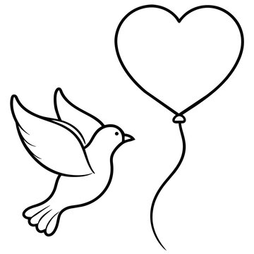 pigeon flying- vector illustration