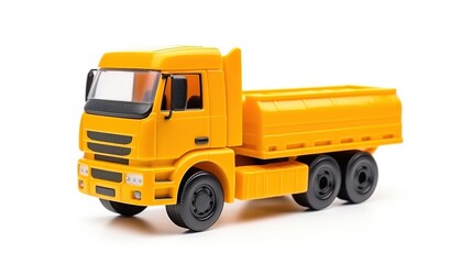 Fototapeta na wymiar Miniature children toy truck isolated on white background.