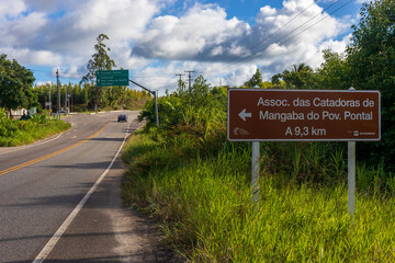 Partial view of the SE-100 highway in Indiaroba