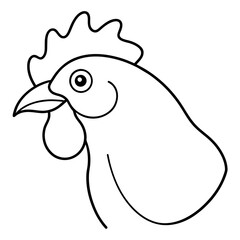 hen head background vector illustration