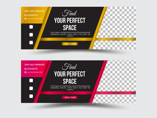 Simple And modern  social media cover design for your business  and real estate purpose.