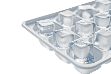 Durable Plastic Ice Cube Trays isolated on transparent background