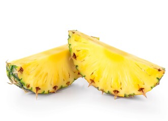 Twin Halves: Realistic Pineapple Halves Captured with Canon EOS Style