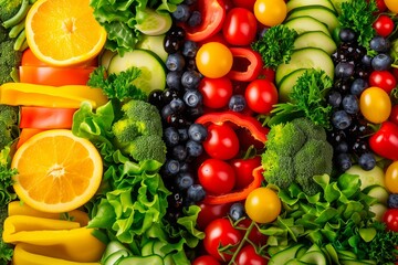 Nutritional Harmony: Representing the Importance of a Healthy Diet with Fresh Fruit and Vegetables
