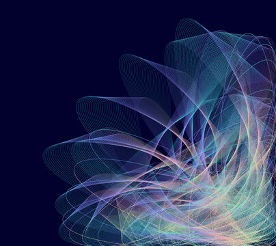 Abstract techno quantum entanglement concept