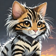 Un simpatico gattino zebrato