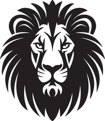 Lion Face silhouette vector