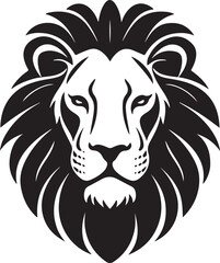 Lion Face silhouette vector
