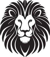 Naklejka premium Lion Face silhouette vector