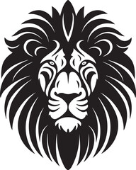 Lion Face silhouette vector