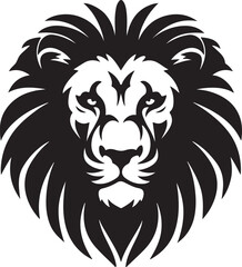 Lion Face silhouette vector