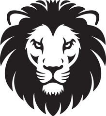 Lion Face silhouette vector