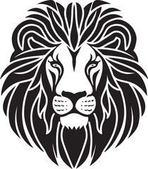 Lion Face silhouette vector