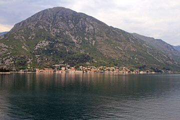 Perast cityscape at Kotor bay in Montenegro
