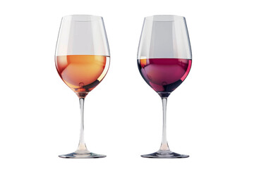Plastic Stemware Collection isolated on transparent background