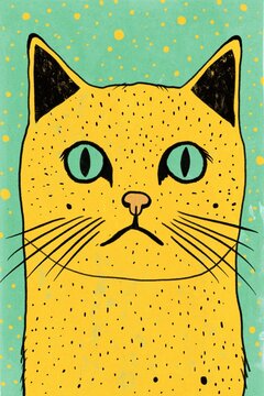 Illustration of a cat's face