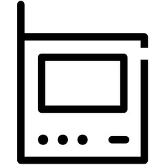 Photovoltaic cloud platform black outline icon pack