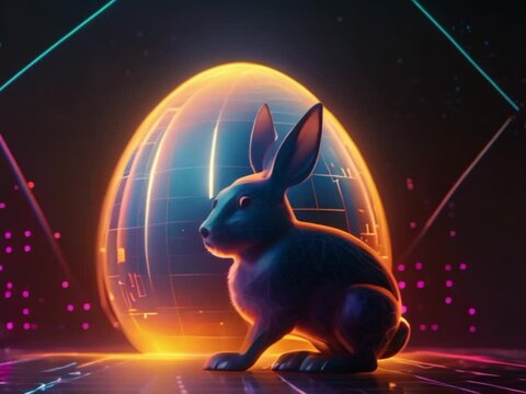 rabbit in the night sky