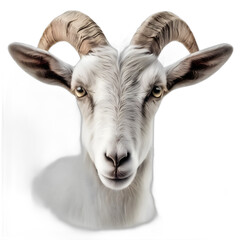Goat isolated on transparent background, png transparent background, closeup
