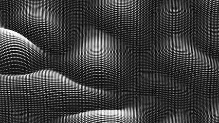 Point wave noise texture. Abstract dot background. Technological cyberspace background. - 777771728