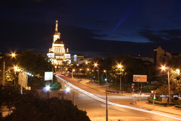 streets of night Kharkov, Ukraine