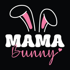 mama bunny t shirt design 