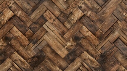 Herringbone Parquet A classic herringbone pattern in wooden tiles, types of tiles background, textures