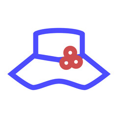 Multicolor line for shoes, bags and clothes blue and red colored icon pack