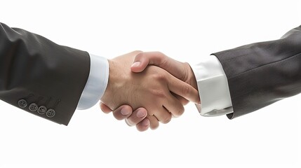 shaking hand after business isolate on white background