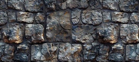 Obraz premium stone wall,cracked stone wall background and texture