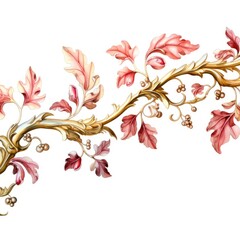 Digital artwork of baroque floral patterns with a vintage feel