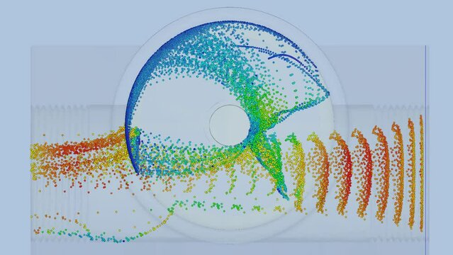 CFD simulation Computational fluid dynamics - pump airflow simulation