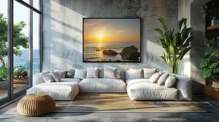 Mockup frame in Living room, Frame Mockup, Interior Mockup, Mockup Poster, Mockup, Mock, Summer Mockup, Room mockup, Digital File