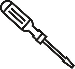 screwdriver vector icon line template