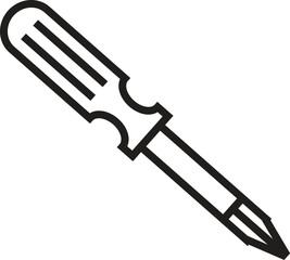 screwdriver vector icon line template