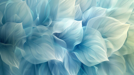 Vibrant, abstract design featuring soft blue leaves ideal for a spring-themed backdrop